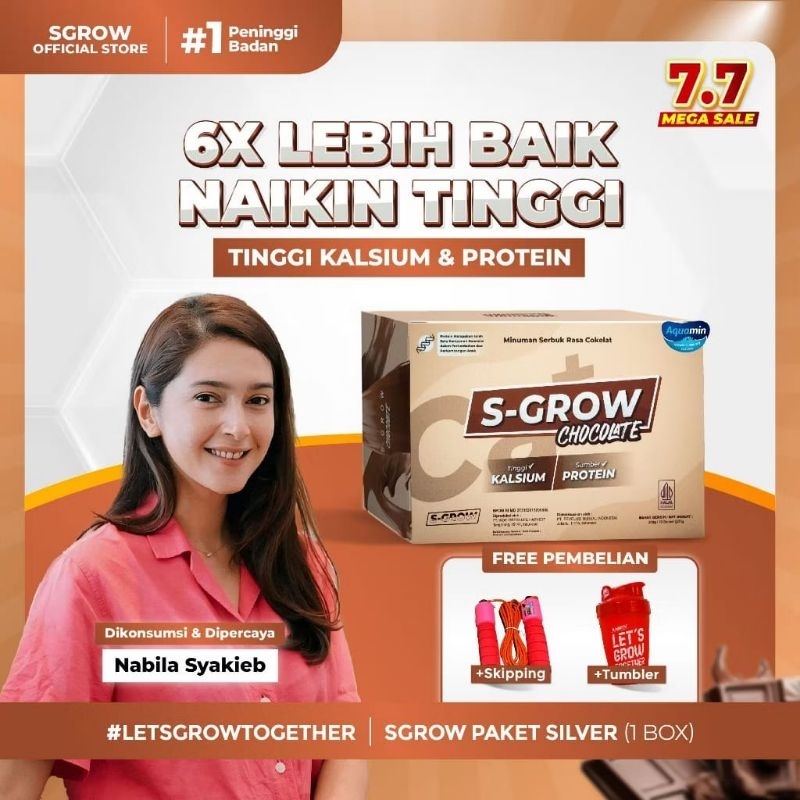 

PROMO S-GROW CHOCOLATE 1 BOX - Peninggi Badan Terbaik Cocok Untuk Anak Remaja Dan Dewasa