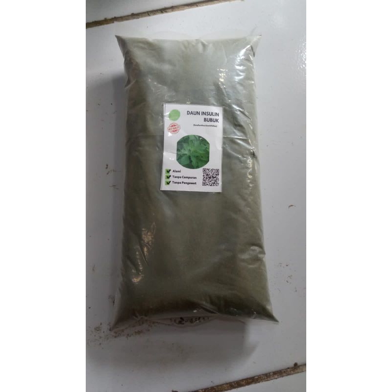 

bubuk serbuk daun insulin daun kering