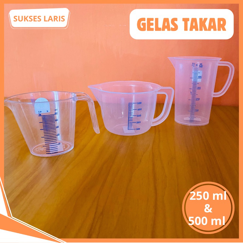 GELAS TAKAR 250 ML & 500 ML | GELAS UKUR 250 ML & 500 ML | GELAS TAKAR PLASTIK GELAS UKUR PLASTIK | 