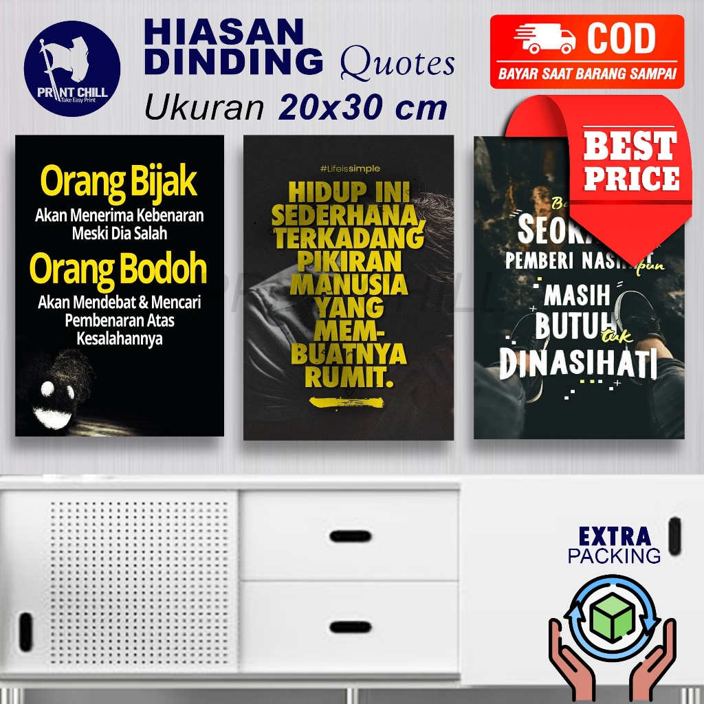 Poster Kayu Dinding Quotes Kata Inspirasi Hiasan Kamar Cafe Aesthetic Kere Minimalis Dekorasi