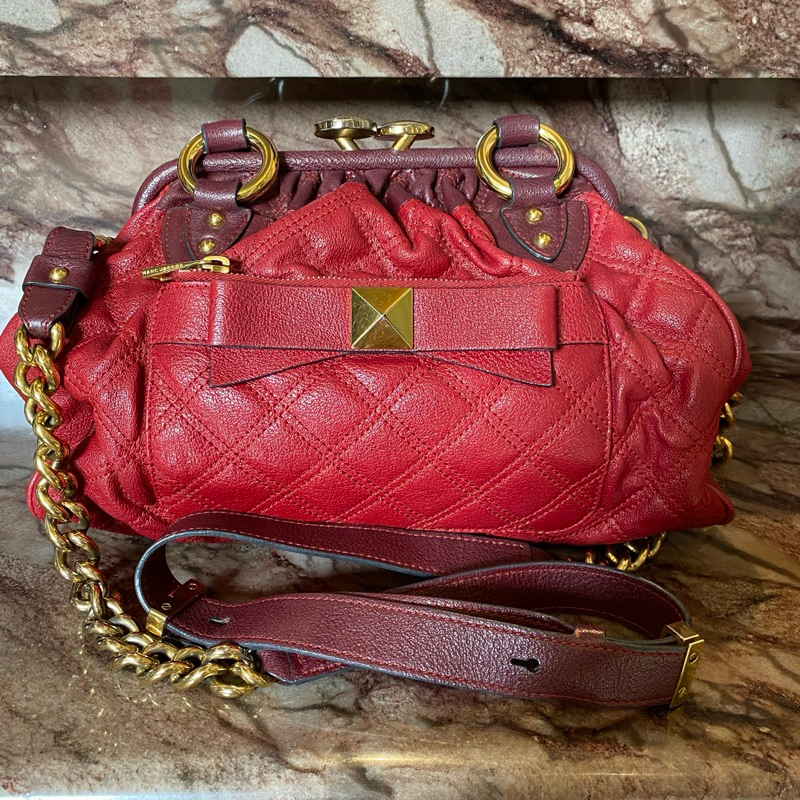 Preloved Marc Jacobs Quilted Leather Stam Red Bag
