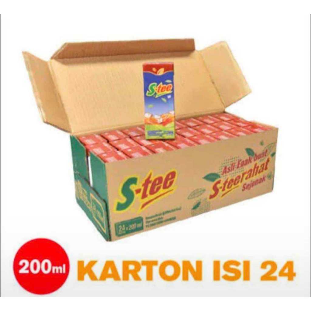 

Stee S-tee Teh Kotak 200ml 1 Dus Isi 24 Kotak (Khusus Pengiriman Instant/Sameday)