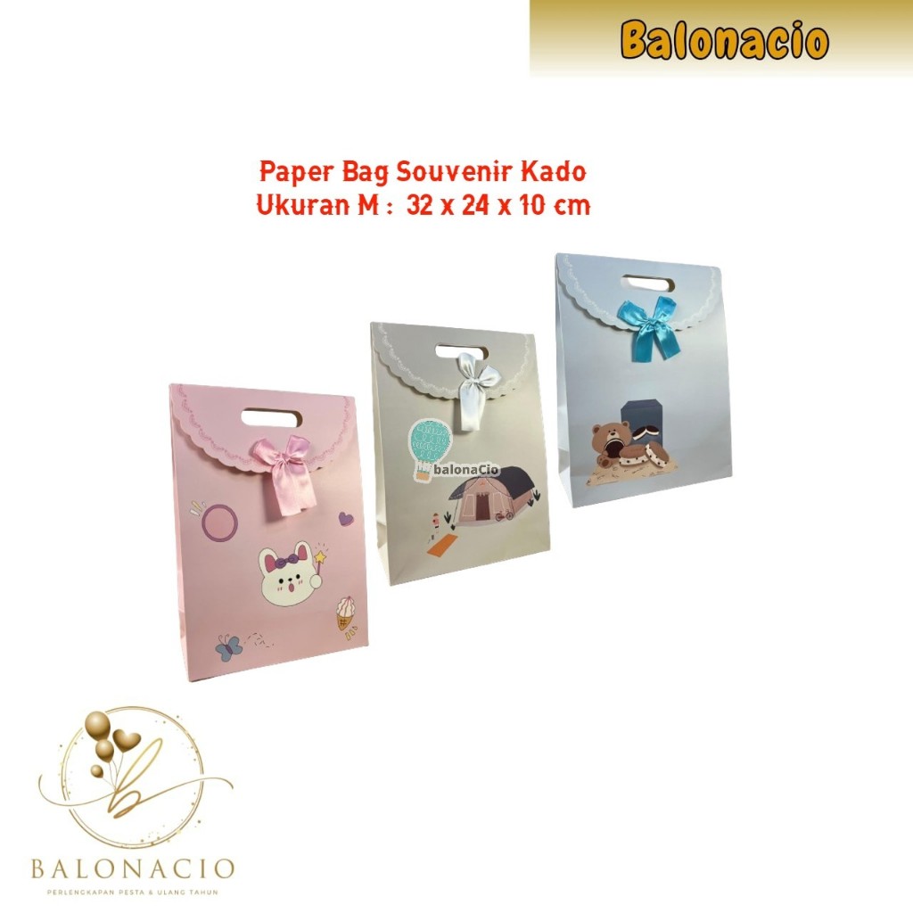 

Paper Bag Pita Souvenir Karakter Ukuran M