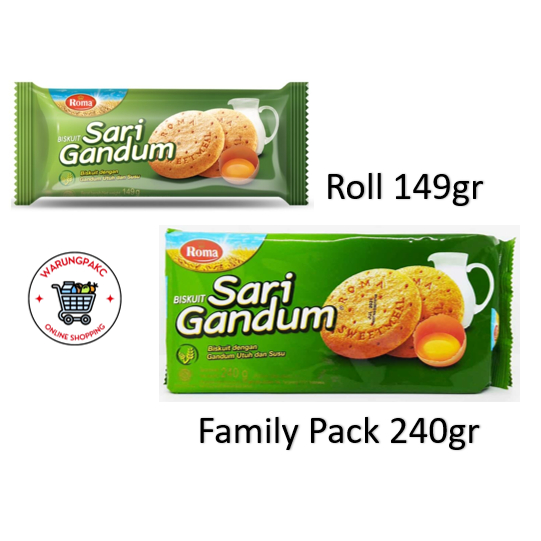 

ROMA Sari Gandum Roll 149gr atau Family Pack 240gr Exp Jan 2026