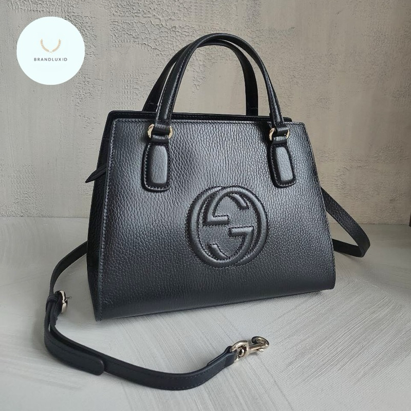 Gucci Soho Shoulder / Top Handle Bag Small Grained