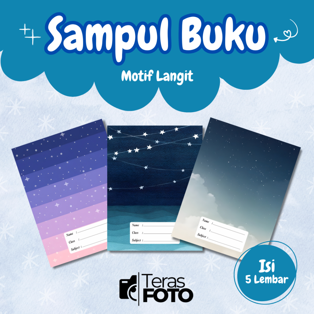 

(Isi 5 Lembar) SAMPUL BUKU MOTIF ESTETIK LANGIT / SAMPUL BUKU TULIS SIDU CAMPUS BIGBOSS / SAMPUL BUKU BOOK COVER A5/B5 / SAMPUL BUKU AESTHETIC