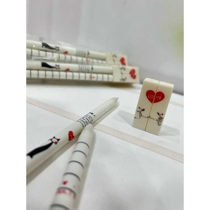 

Pulpen Gel Couple set 2in1 / Pulpen Tinta Hitam