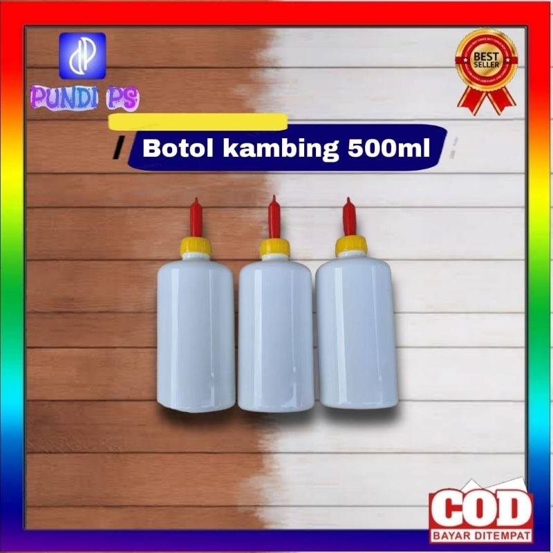 BOTOL Kambing 500ML plus Dot Kambing Hewan Domba Cempe Berkualitas Tebal