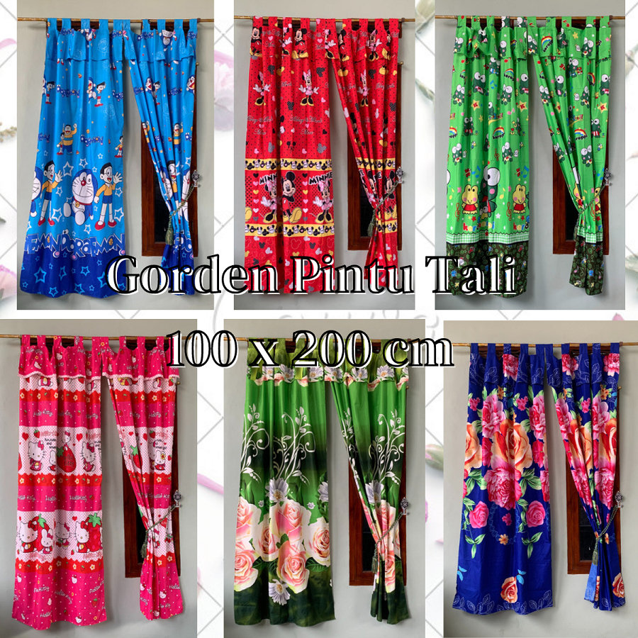 gorden pintu   ukuran 100x200 gorden jendela tali kamar