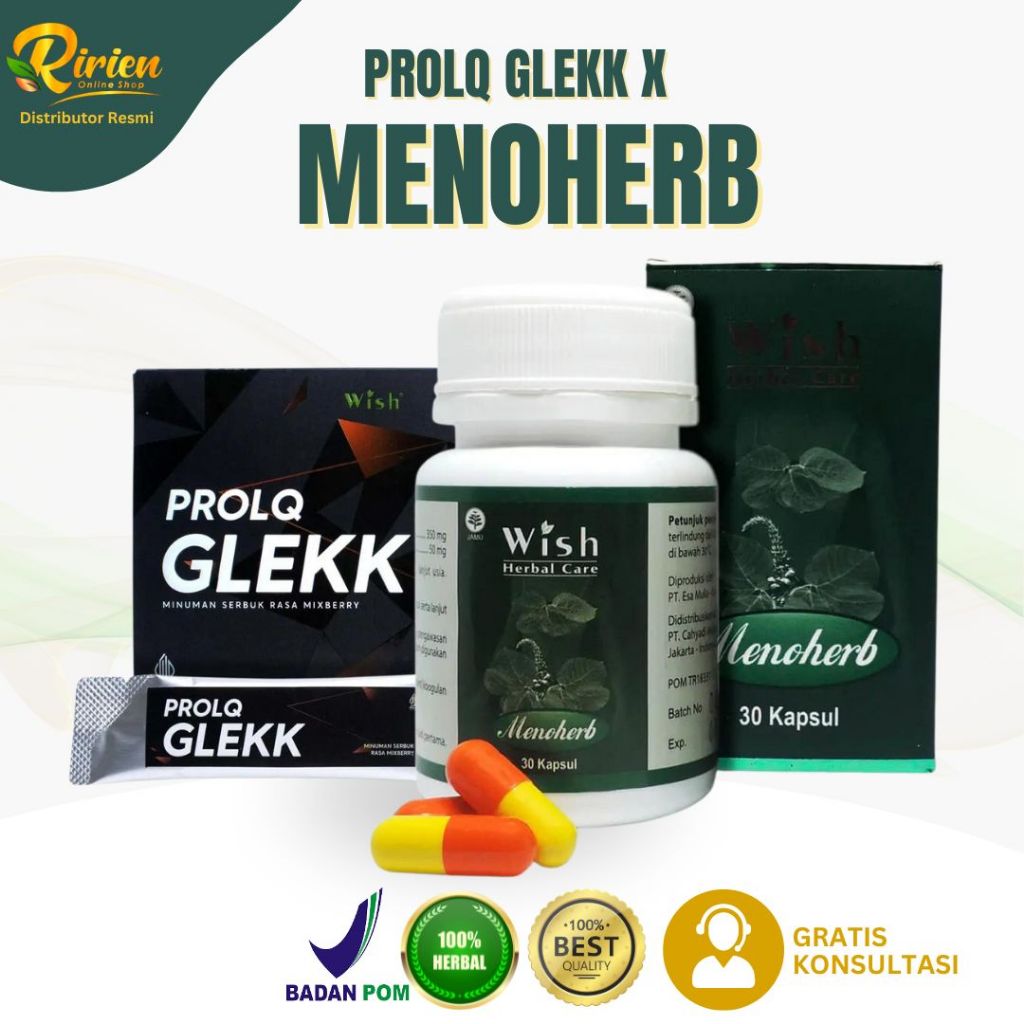 Paket Harmonis WISH Prolq Glekk + Menoherb Dr Boyke Minuman Serbuk Energi Glek