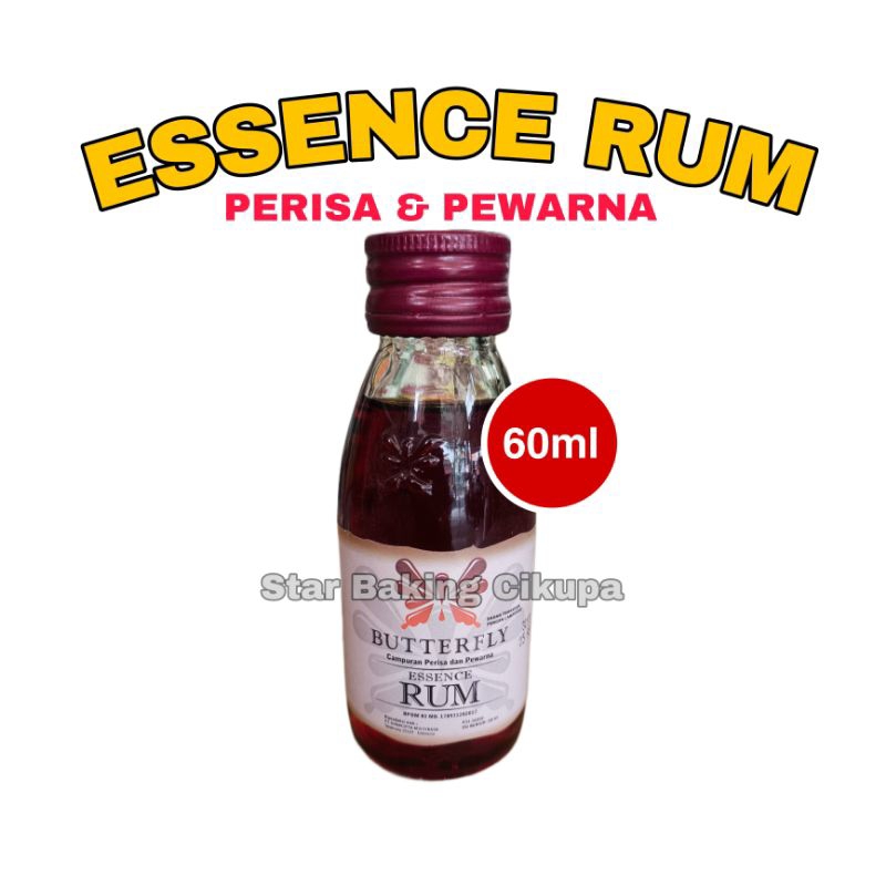 

ESSENCE RUM BUTTERFLY 60ML Butterfly Essence Rum Perisa dan Pewarna