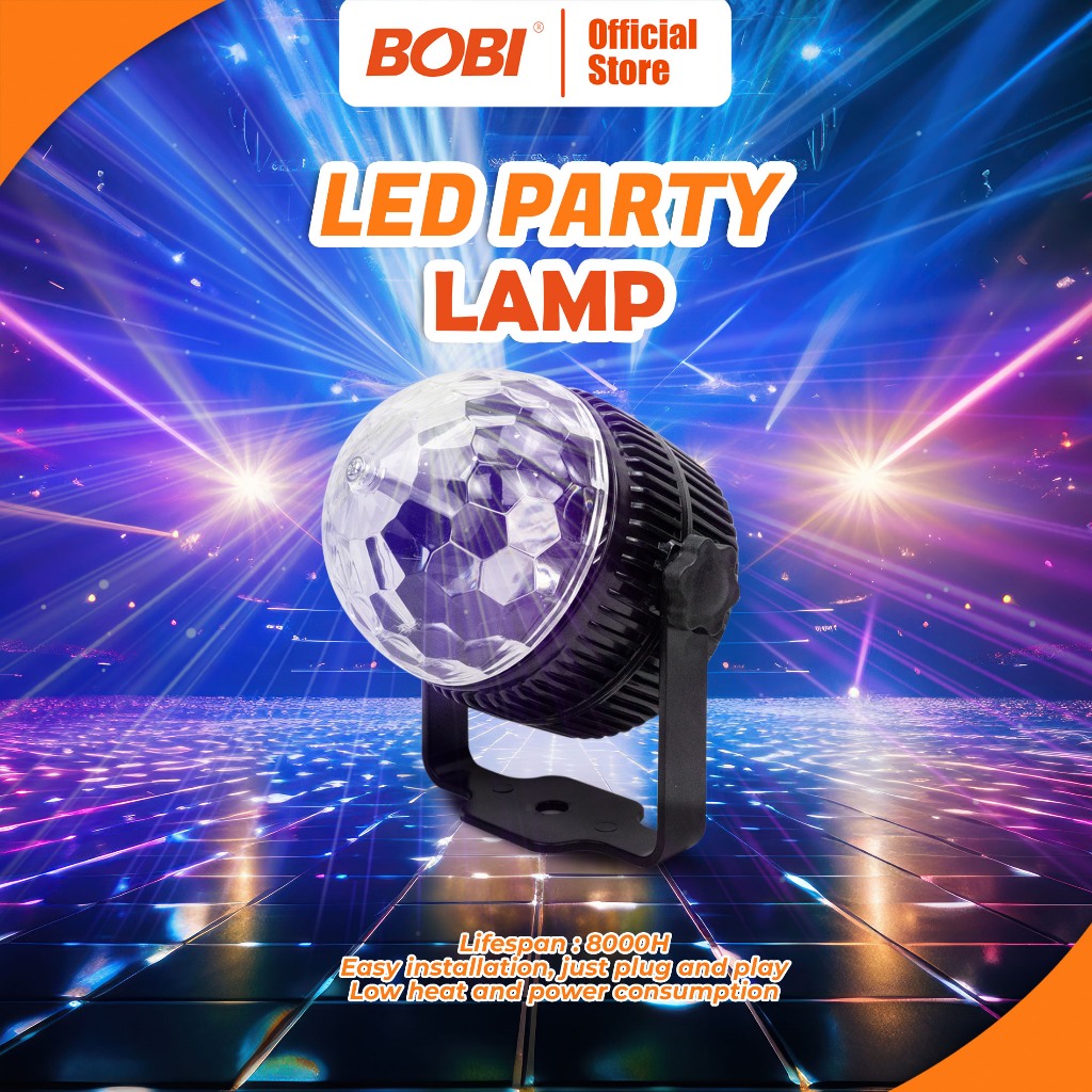 LED Party Lamp / Lampu Disco Mini / Lampu Disco Mini Berputar