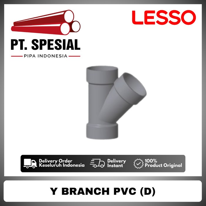 Tee Y PVC D Lesso / Vlok Tee Y PVC / Y-Branch PVC / Y Branch D 6  Lesso -12