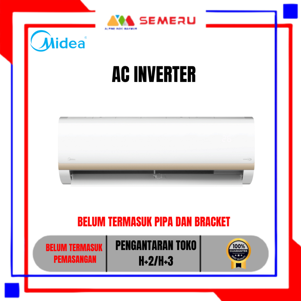MIDEA AC INVERTER R32 RENDAH WATT 1 PK MSIAF-09 CRDN2 / 1.5 PK MSIAF-12 CRDN2 / 2 PK MSIAF-18 CRDN2 