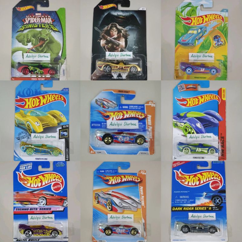 hotwheels hot wheels power pistons piston wonder Woman marvel ultimate spider-man vs sinister 6 liza