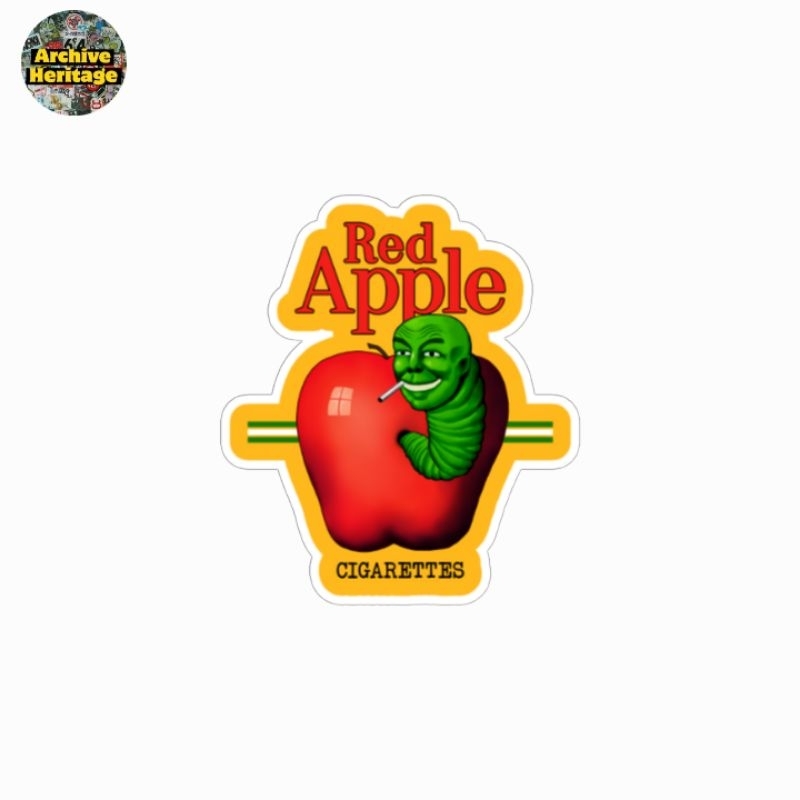 

sticker Red Apple cigarettes logo stiker film retro