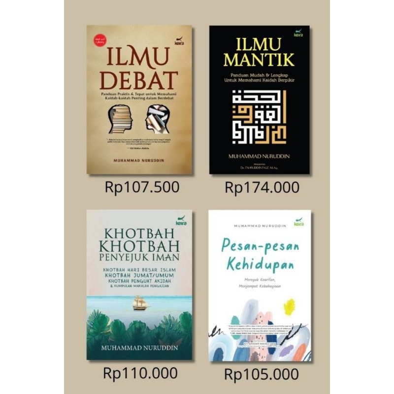 Seduh Sufi - Paket 4 Buku Muhammad Nuruddin | Ilmu Mantik | Ilmu Debat | Pesan-pesan kehidupan | kho