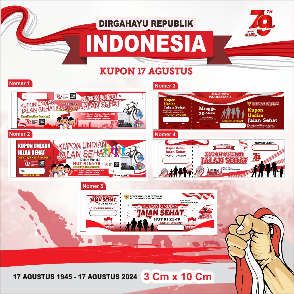 Kupon Jalan Sehat Agustusan, Kupon Agustus