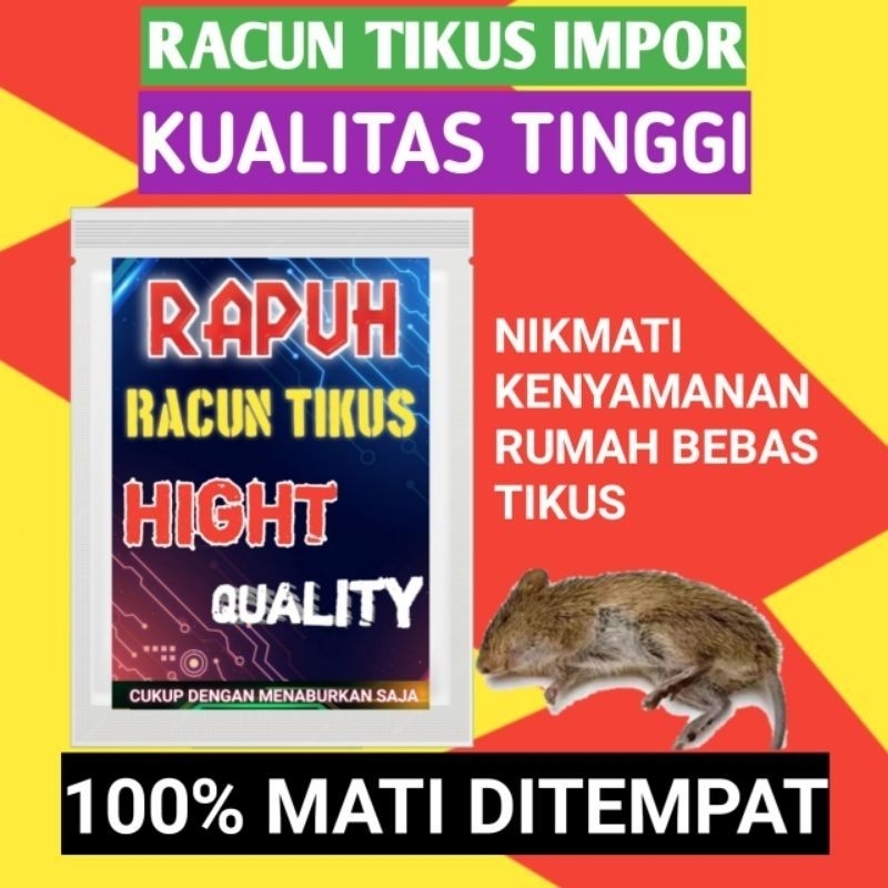 RACUN TIKUS MAO WANG TIKUS MATI KERING TIDAK BERBAU / RACUN TIKUS MAO WANG