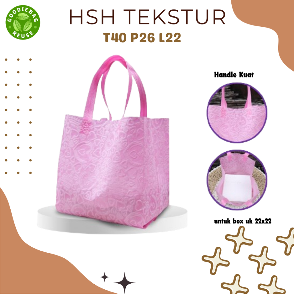 

tas box nasi murah uk 22 kain texture