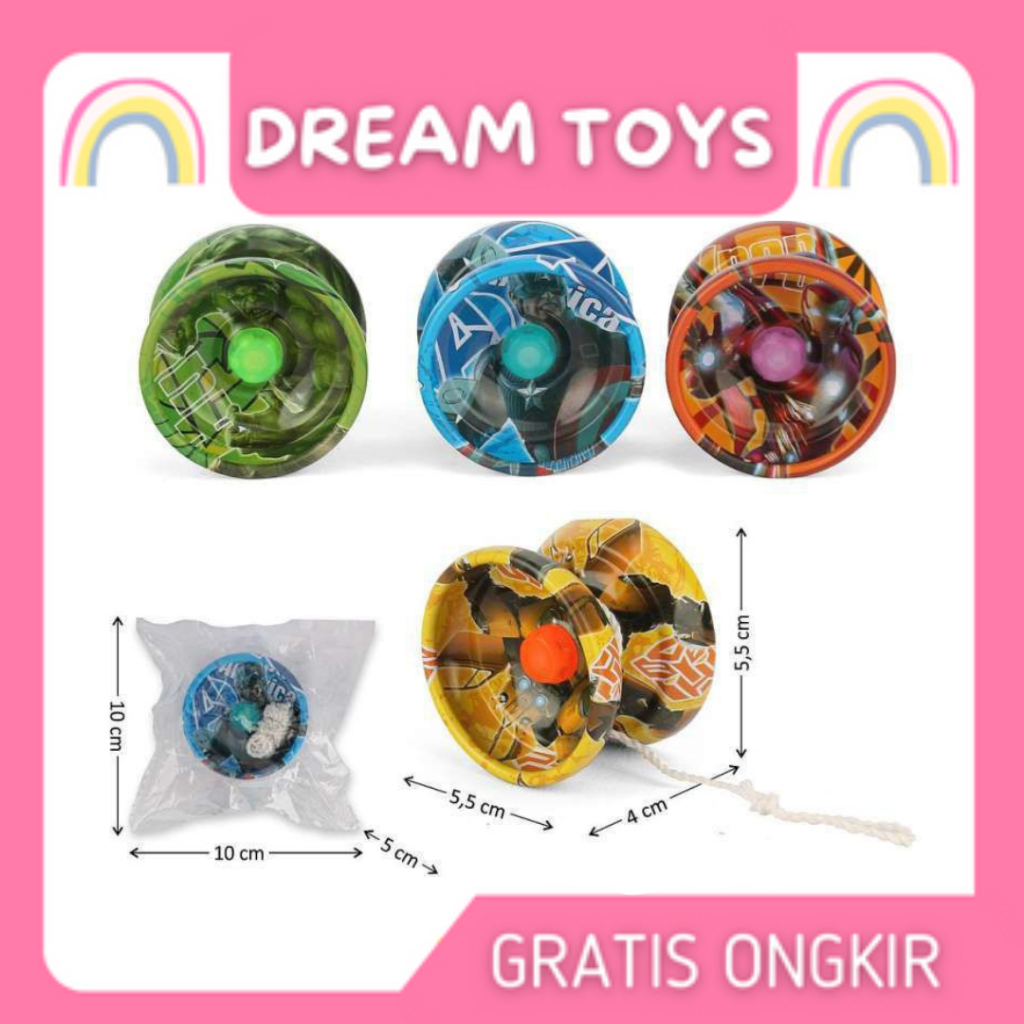 Mainan anak Yoyo besi - karakter - super hero / Yoyo Naga / Yoyo SHOCK Mainan edukasi