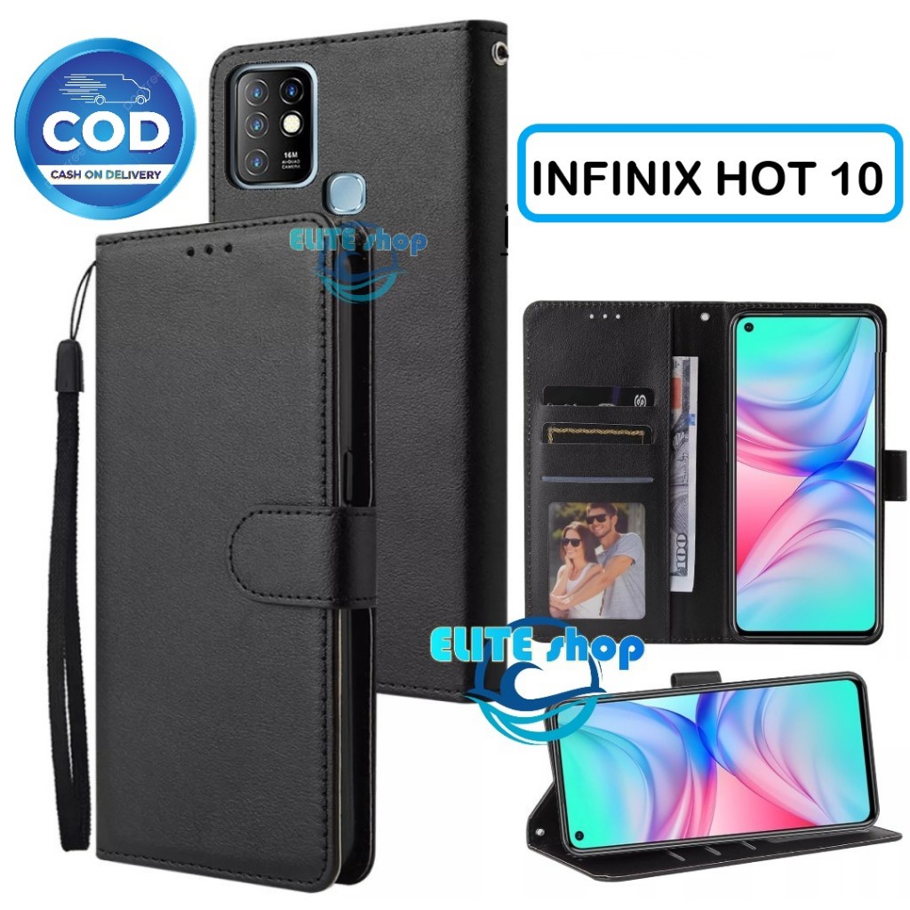 Flip Case INFINIX HOT 10 Case Wallet Kulit Casing Dompet Case Wallet Leather Flip Case INFINIX HOT 1