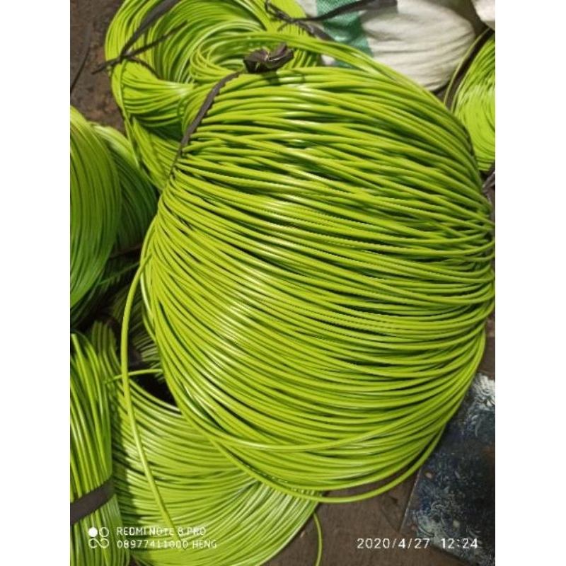 bahan rotan sintetis bulat ukuran 3mm harga per 500gram setengah kilo panjang sekitar 100meter