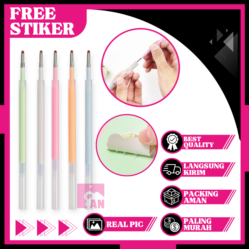 

1PCS Refill Lem Pulpen Cair Isi Ulang Perekat Kertas Paper Peralatan Sekolah Kantor Glue Bentuk Pena Refills Serbaguna A313