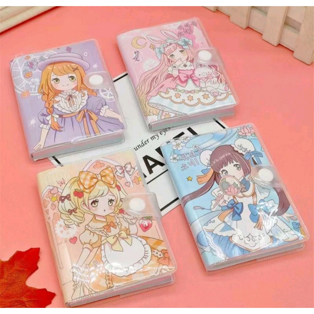 

Binder Mini Buku Catatan Diary Klip Kancing Lucu A7 Notebook Size A7