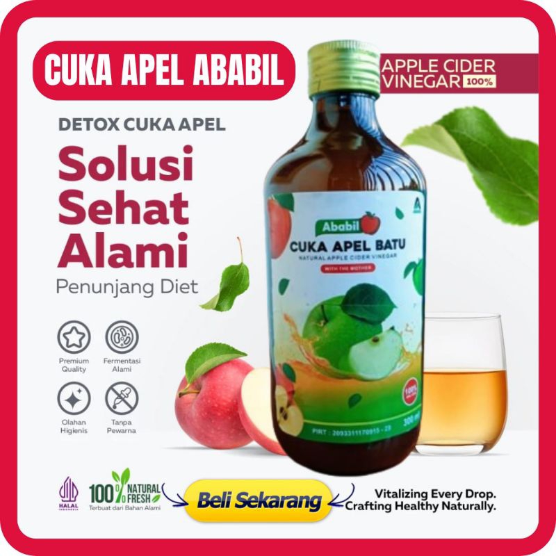

[BISA COD] CUKA APEL ABABIL 300 ML - CUKA APEL BATU ABABIL MURNI SARI BUAH APEL CUKA KITA APEL MALANG CUKA APEL WITH MOTHER
