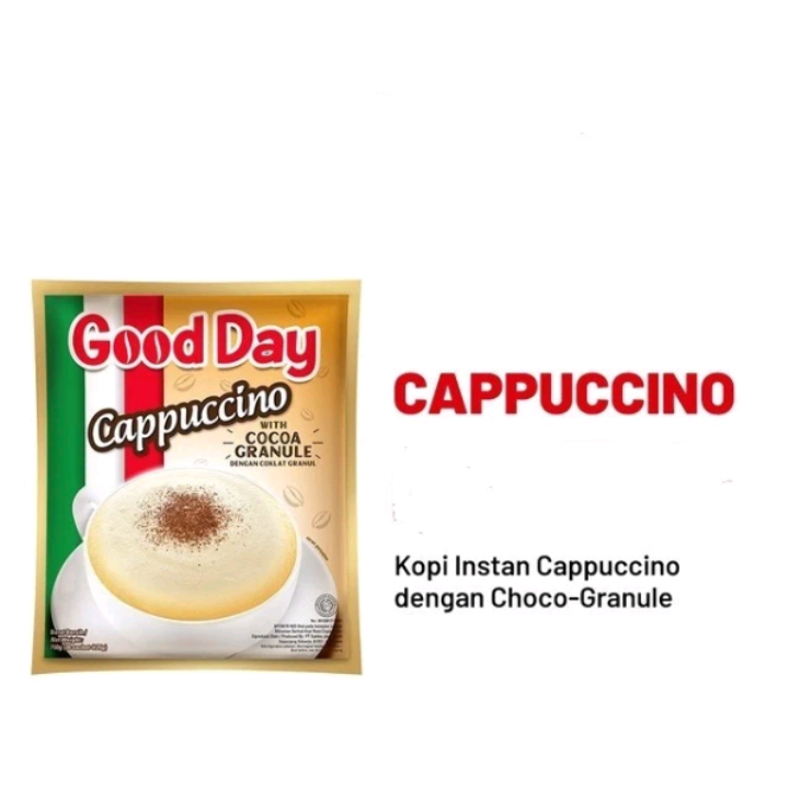 

kopi good day cappucino renceng isi 10 pcs x 25gram