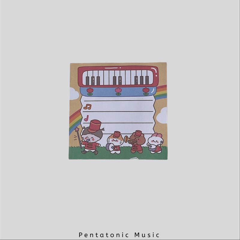 

Mini Sticky Notes motif Musik / Cutie Piano Mini Sticky Notes / Memo kecil Music stationery
