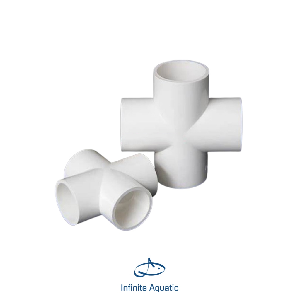 Cross Tee /T 4 way Sambungan Pipa Tee Elbow Kaki 4 U-PVC