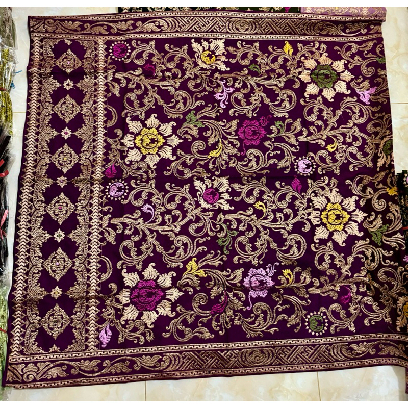 Kamen Lembaran songket bordir premium || Kamen bordir terbaru || kamen bordir benang cendana