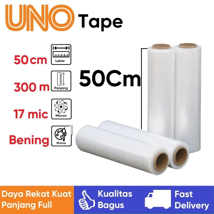 

Stretch Film OEM Plastik Wrapping tinggi 50 Cm Panjang 250 Meter Full 17 Micron