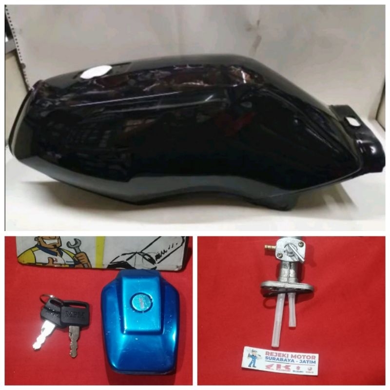 PAKET TANGKI BENSIN RXZ KRAN BENSIN TUTUP TANGKI RXZ RZR SET