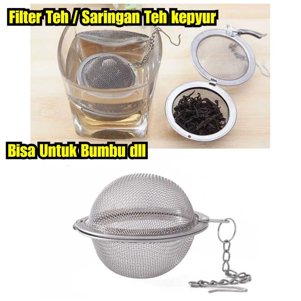 saringan teh gantung tea infuser penyaring teh filter saringan teh kepyur filter teh