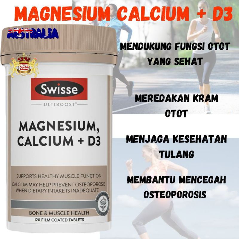 Swisse Magnesium Calcium + D3 120 Tablets