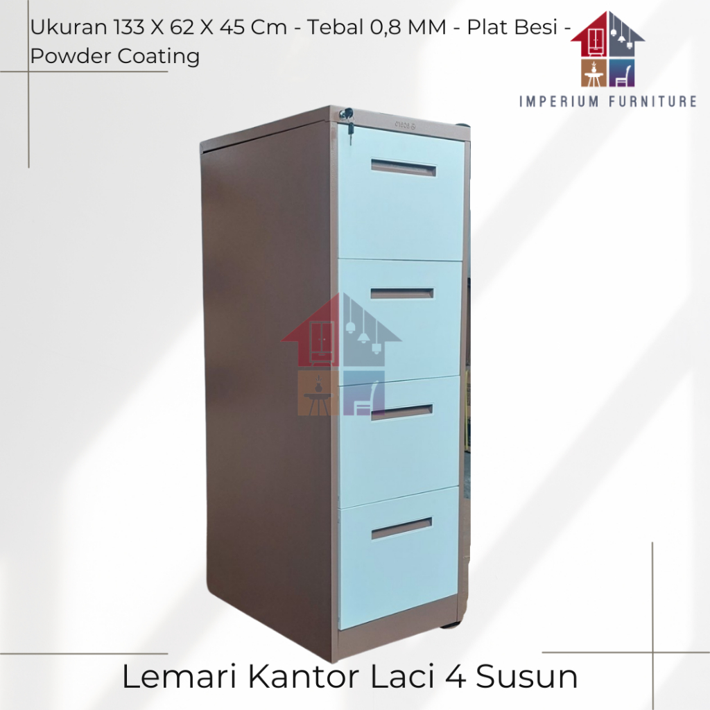 Lemari Arsip 4 Laci / Lemari Besi 4 Laci / Lemari 4 Laci / Filling Cabinet Besi / File Cabinet 4 Lac