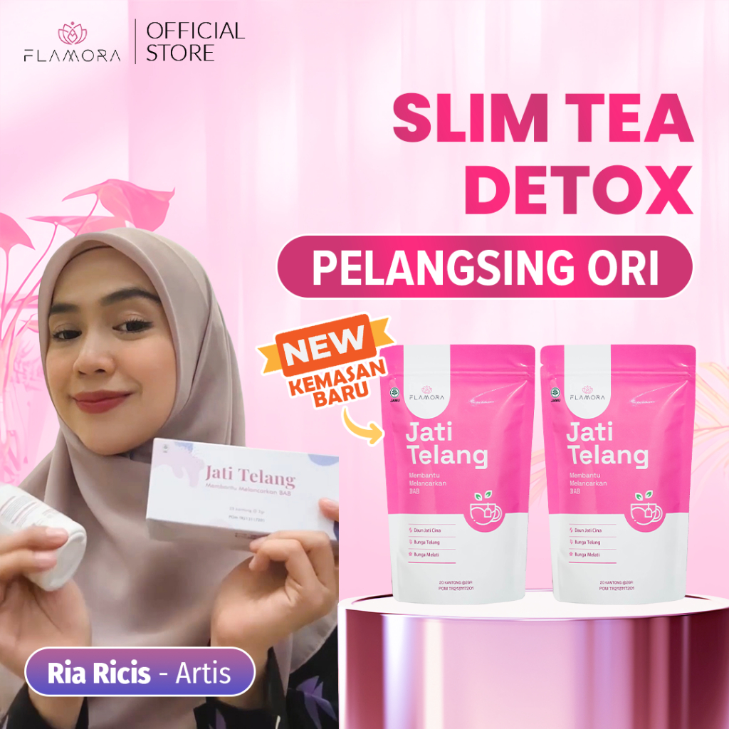 

FLAMORA MINUMAN PELANGSING Teh Jati Telang Slimming Pelangsing Penurun Berat Badan BPOM