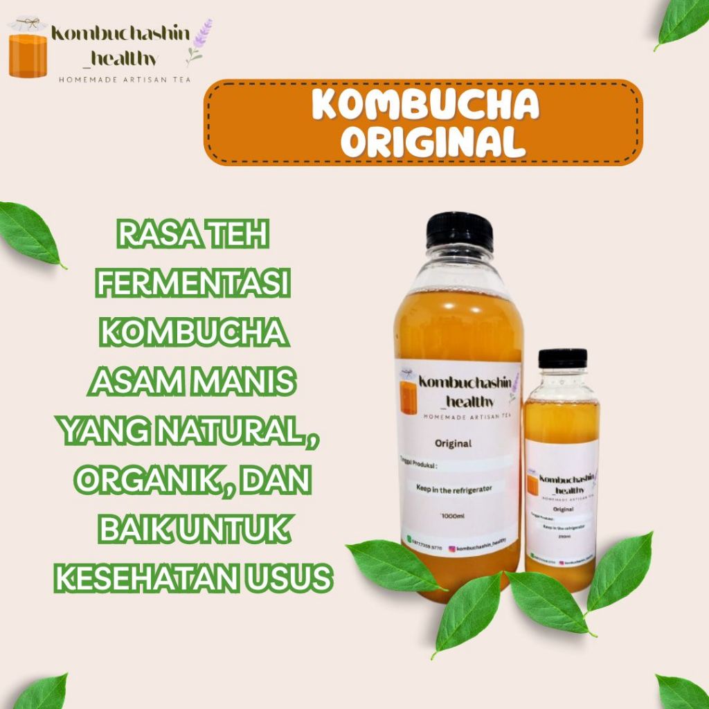 

RK12 KOMBUCHA ORIGINAL 1 Liter Minuman Probiotik Sehat Untuk Kesehatan Pencernaan