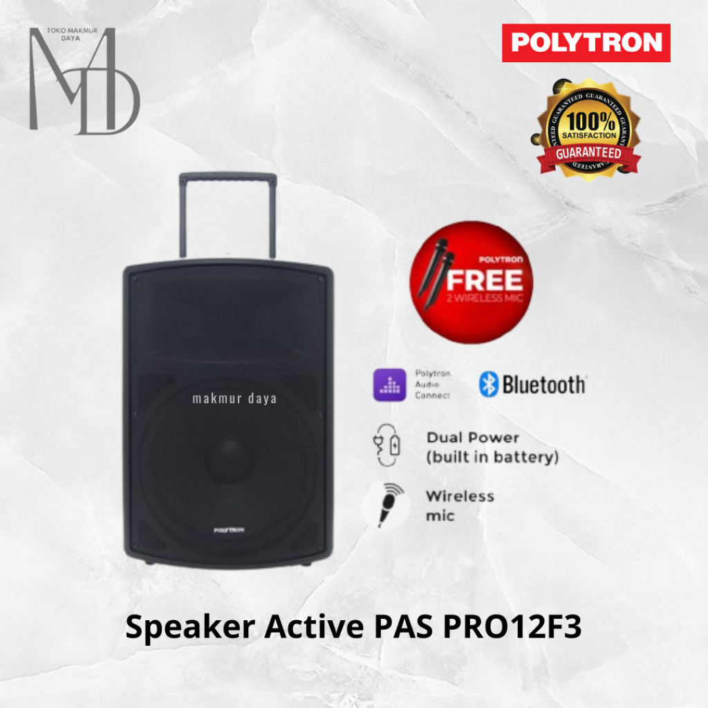 Speaker Aktif Polytron PAS PRO 12F3 / PASPRO12F3 / PAS PRO12F3 12inch PAS-PRO12F3