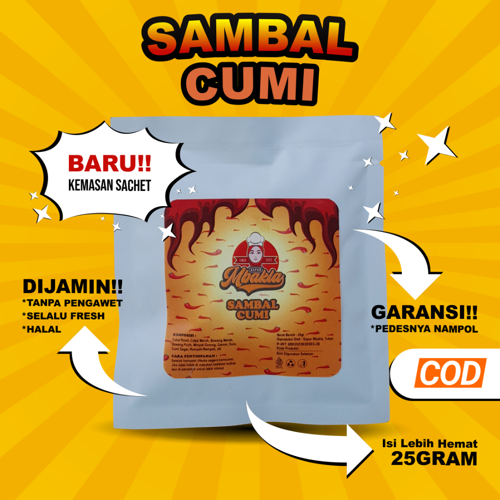 

Dapur Mbakla | Sambal Sachet Cumi
