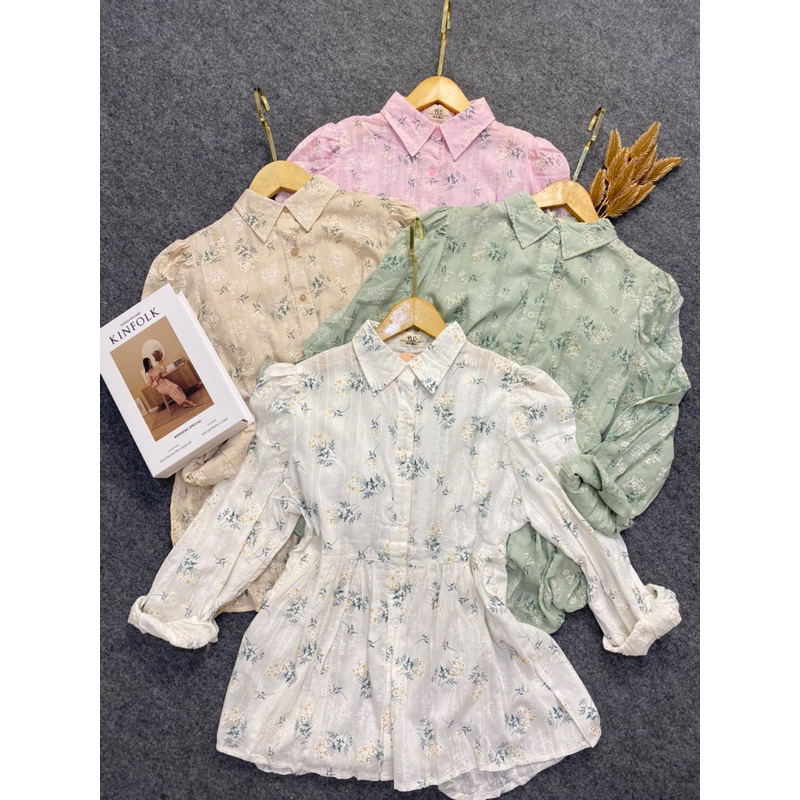 Atasan Wanita Atasan kemeja wanita motif bunga Atasan Wanita