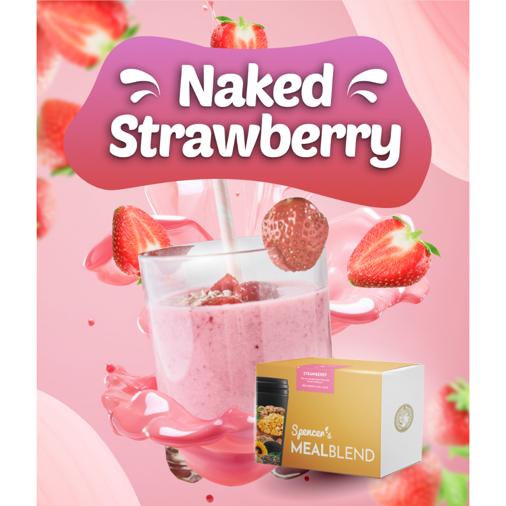 

Multigrain Spencer's MealBlend - Meal Replacement - Solusi Diet Sehat - Naked Strawberry