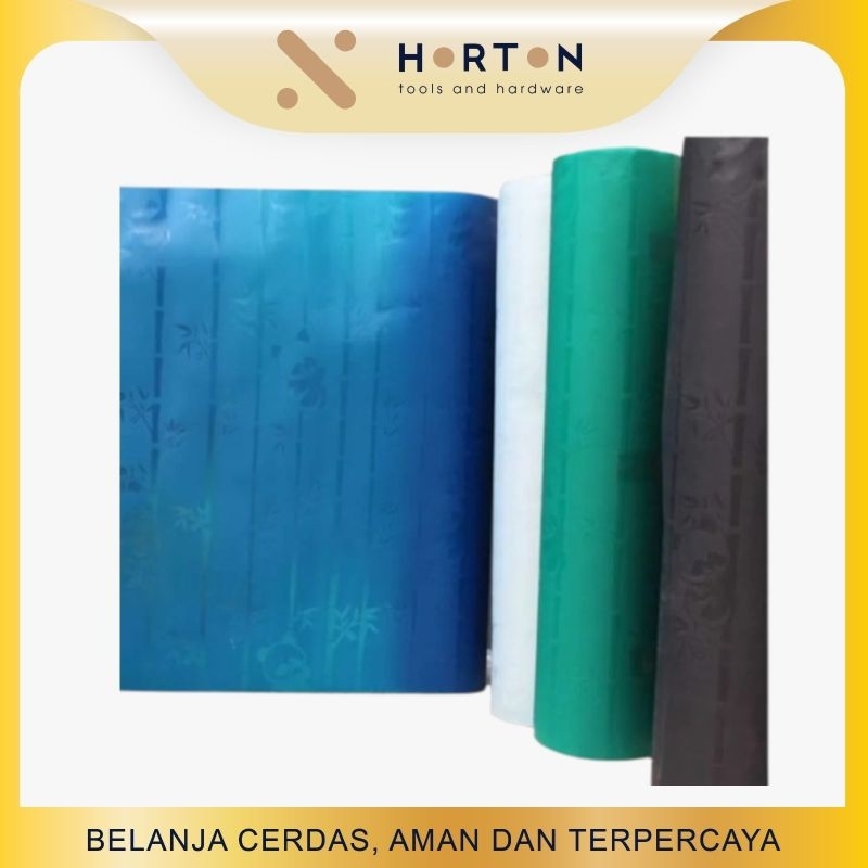 PER METER Fiber Pagar Motif Bamboo Panda / Plastik Pagar Bambu / Tutup Pintu Pagar Fiber Plastik