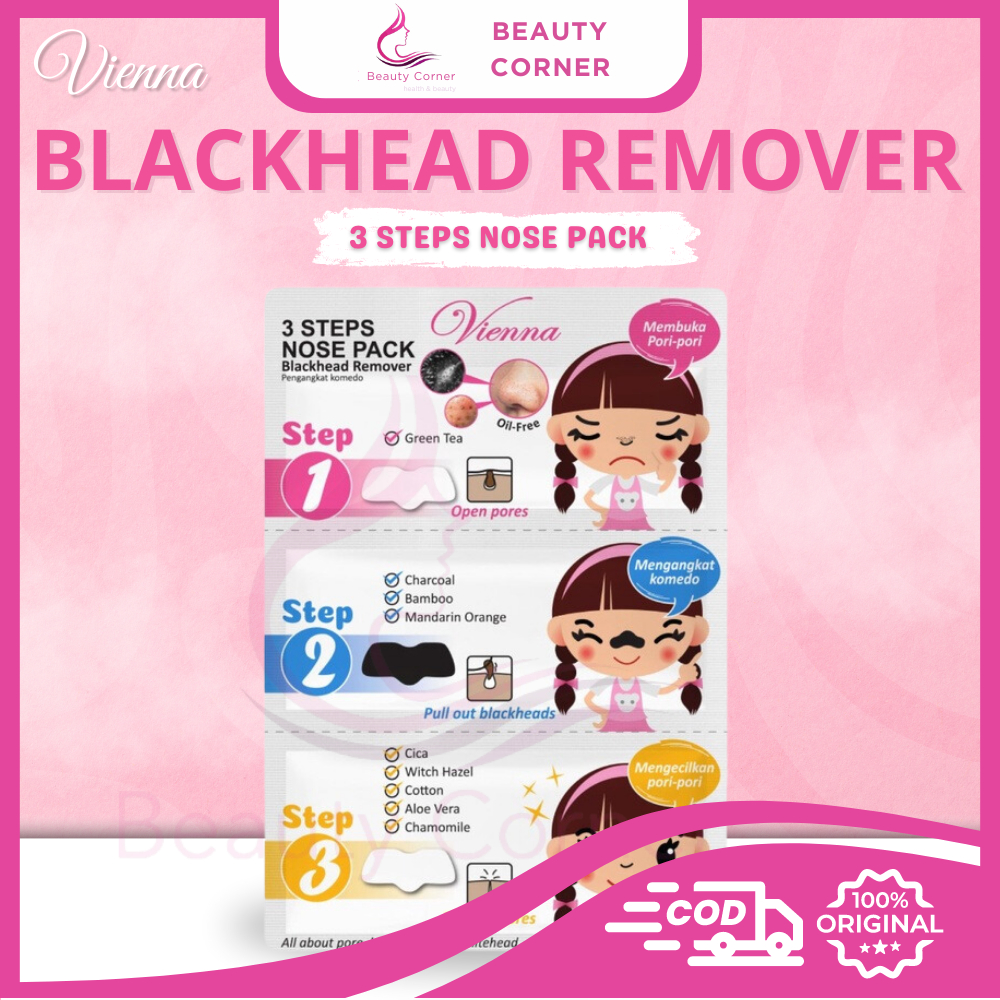 Vienna Blackhead Remover 3 Step - Strip Pengangkat Komedo