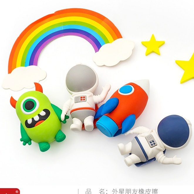 

Penghapus karakter kartun Hapusan Roket Astronaut Alien space sensory play anak
