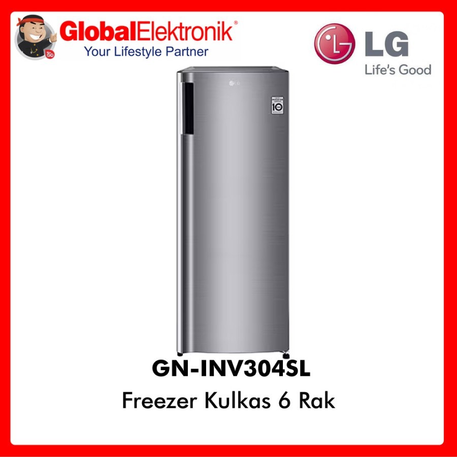 LG FREEZER LG GN-INV304SL KULKAS FREEZER 6 RAK FREEZER KULKAS 6 RAK KULKAS ES BATU 6 RAK KULKAS 6 RA