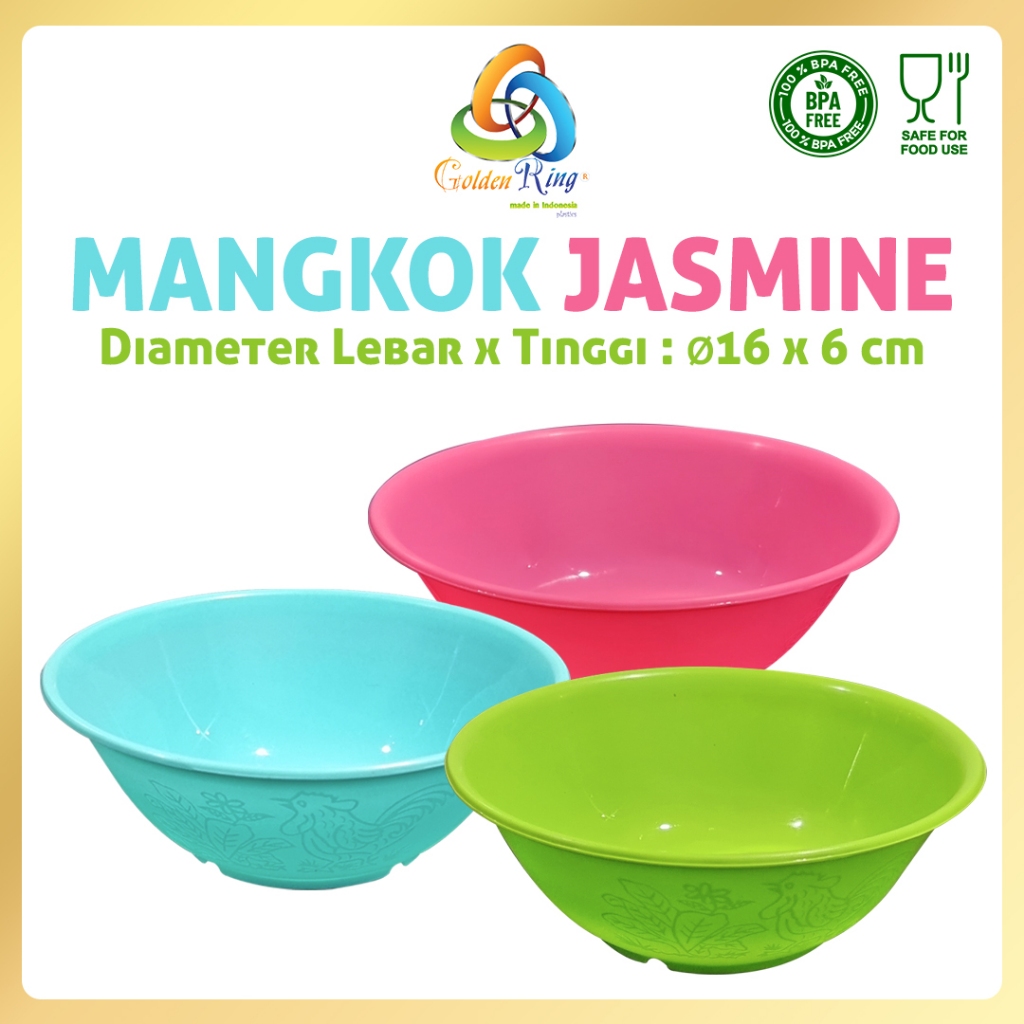 ( 6 PCS ) Mangkok Plastik / Mangkok Lucu / Mangkok Kuah / Mangkok Jasmine